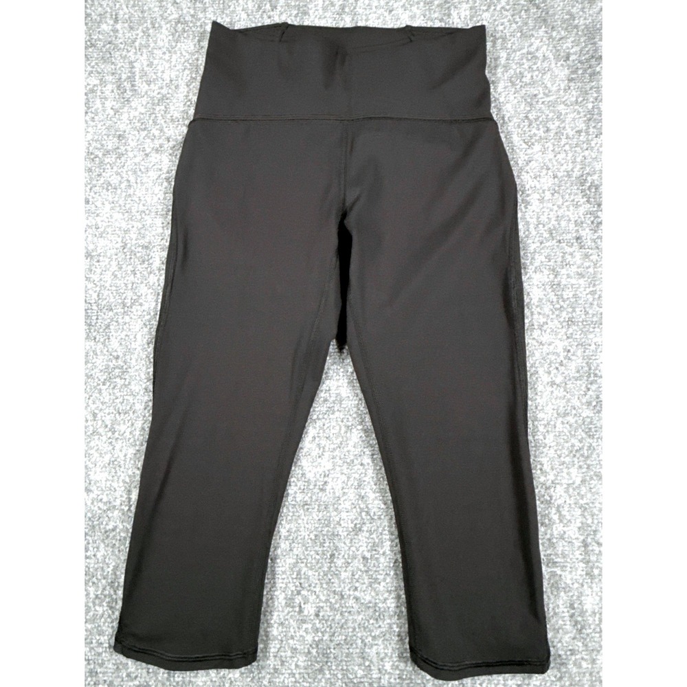 Lululemon Train Times Crop 17 Inch Womens Size 6 Black High Waisted Leggings